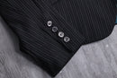 stripe pattern cropped tailored jacket