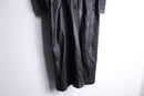 deep-slit leather maxi coat