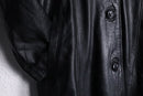 deep-slit leather maxi coat
