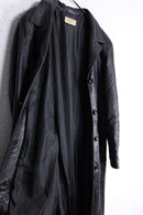 deep-slit leather maxi coat