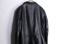 deep-slit leather maxi coat