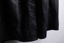 deep-slit leather maxi coat