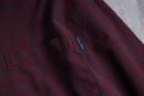 Calvin Klein flyfront open collar check shirt