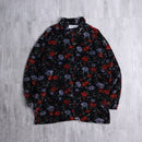 1990s flower pattern pile shirt made in usa