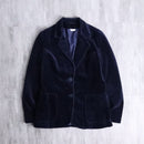 midnight color velvet single tailored jacket