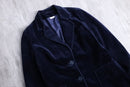 midnight color velvet single tailored jacket
