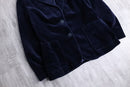 midnight color velvet single tailored jacket