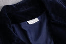 midnight color velvet single tailored jacket