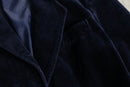 midnight color velvet single tailored jacket