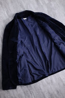 midnight color velvet single tailored jacket