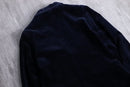 midnight color velvet single tailored jacket