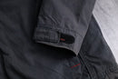 00's "TOMMY HILFIGER" black smooth fabric zip hoodie jacket