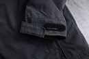 00's "TOMMY HILFIGER" black smooth fabric zip hoodie jacket