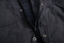 00's "TOMMY HILFIGER" black smooth fabric zip hoodie jacket