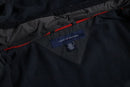 00's "TOMMY HILFIGER" black smooth fabric zip hoodie jacket
