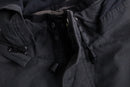 00's "TOMMY HILFIGER" black smooth fabric zip hoodie jacket