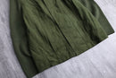 olive suède leather switch wool cardigan