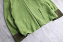 90s wool nylon highneck nep half knit jacket