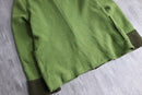 90s wool nylon highneck nep half knit jacket