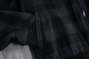 10s block check standneck blouson