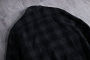 10s block check standneck blouson