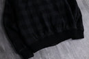 10s block check standneck blouson