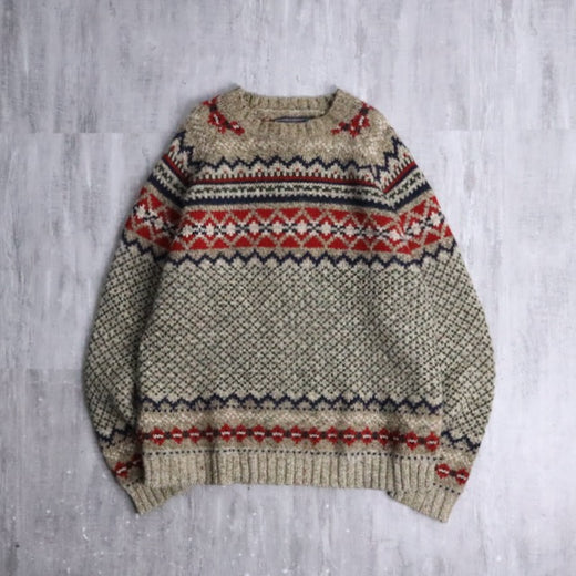 90-00s ABERCROMBIE & FITCH design wool knit sweater