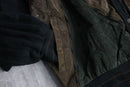 1980-90s leather combi knit cardigan