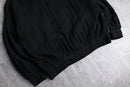 1980-90s leather combi knit cardigan