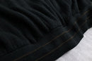 1980-90s leather combi knit cardigan