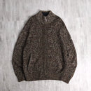 90-00s fabric change cotton highneck jacket