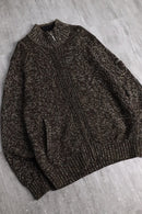 90-00s fabric change cotton highneck jacket