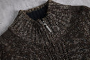 90-00s fabric change cotton highneck jacket