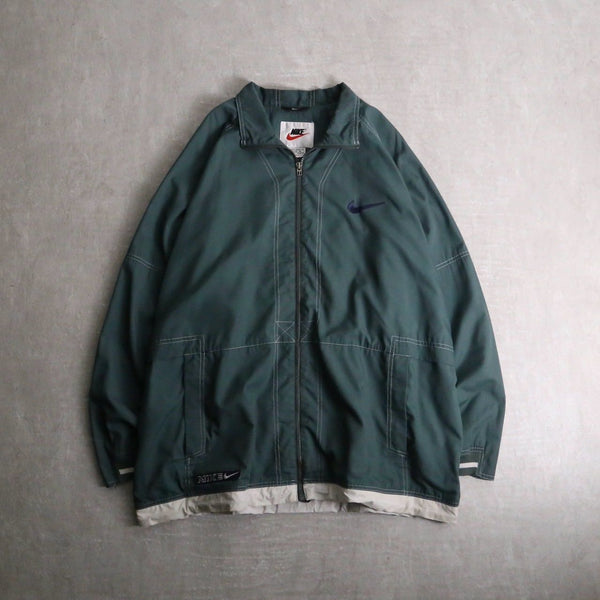 1990s-2000s NIKE dull green zip jacket