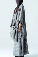 BISHOOL Bloom Jacquard Drape Cloth Top gray