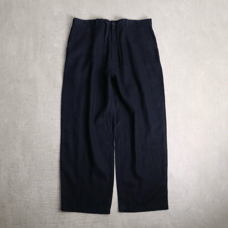 dark indigo wide easy pants