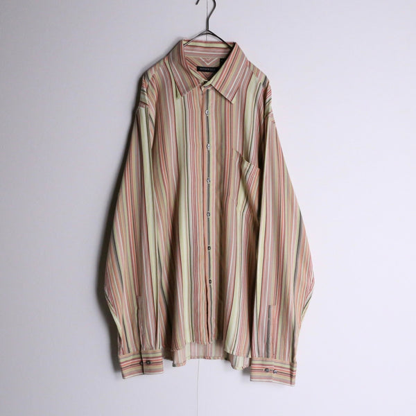 multicolor stripe pattern dress shirts