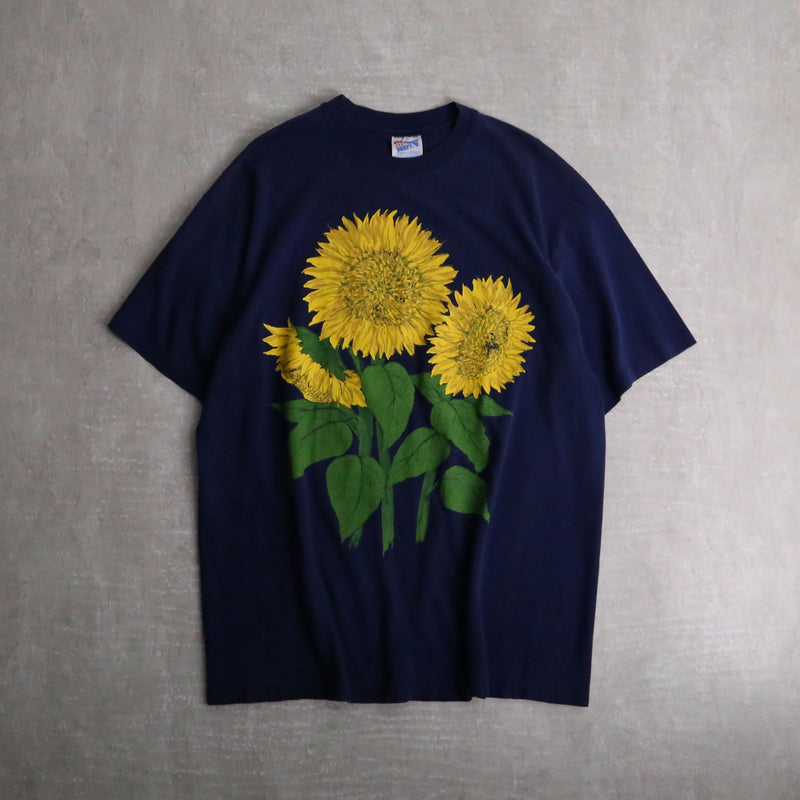 90‘s sunflower print cotton Tee