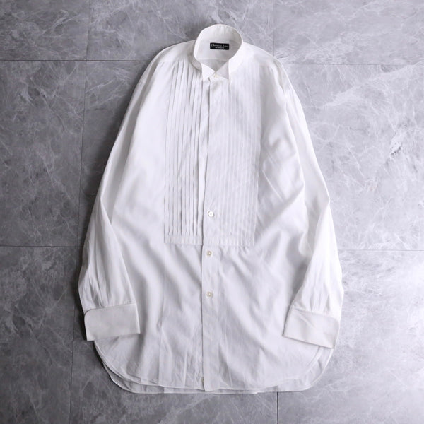 “Christian Dior”white ruffle dress shirt