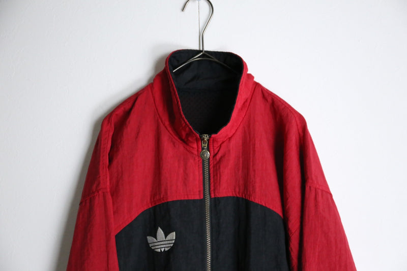 “adidas”red &black track jacket