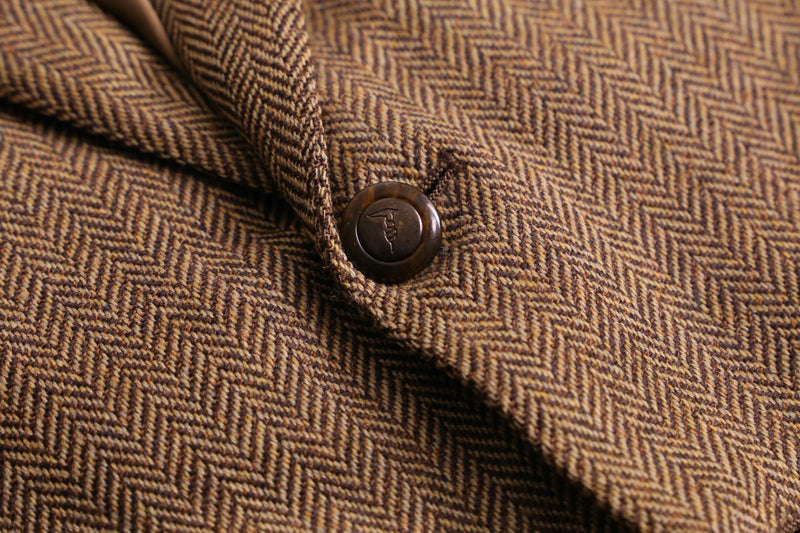 "TRUSSARDI" herringbone tweed tailored jacket