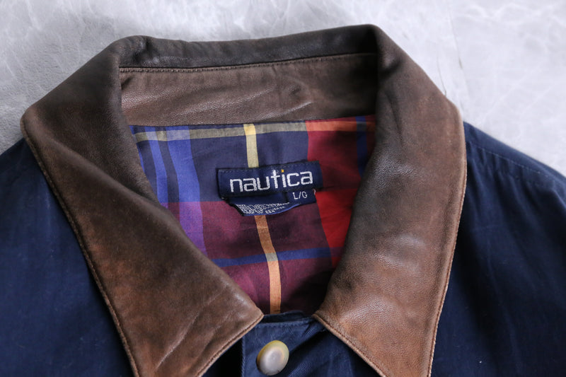 "NAUTICA" leather switch navy cover-all