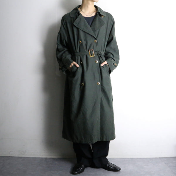 green color smooth trench coat