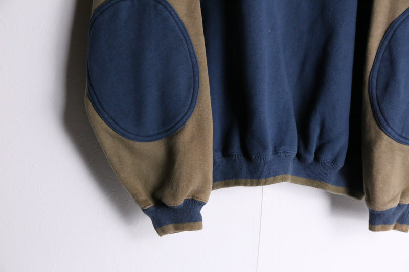 bi-color elbow patch sweat