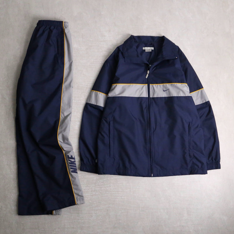 00’s “NIKE” navy × gray nylon set up