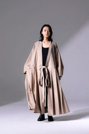 BISHOOL Tropical Wool KIMONO Dress Coat taupe