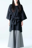 BISHOOL Bloom Jacquard OBI Top black
