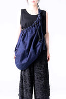 BISHOOL Wash Denim Volume OBI Bag