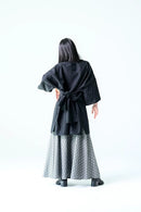 BISHOOL Bloom Jacquard OBI Top black