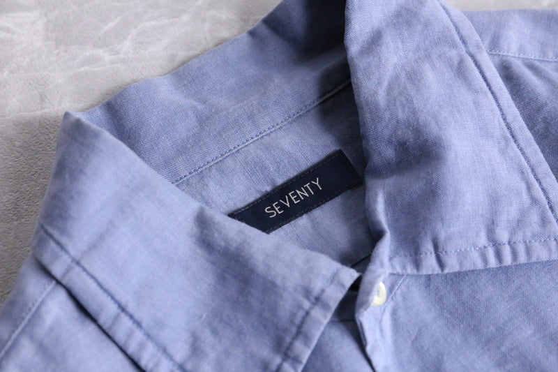 sax blue ramie dress shirts